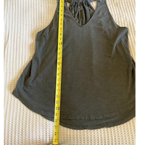 Eddie Bauer Womens Draped Racerback Olive Green V Neck Outdoor Tank Top Large - Picture 6 of 8